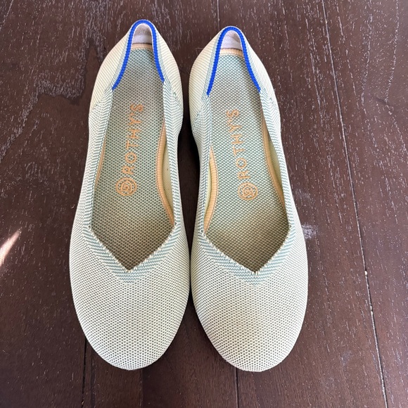 Rothy’s Almond Toe Mint‎ Green Flats Size 9 - Picture 1 of 12